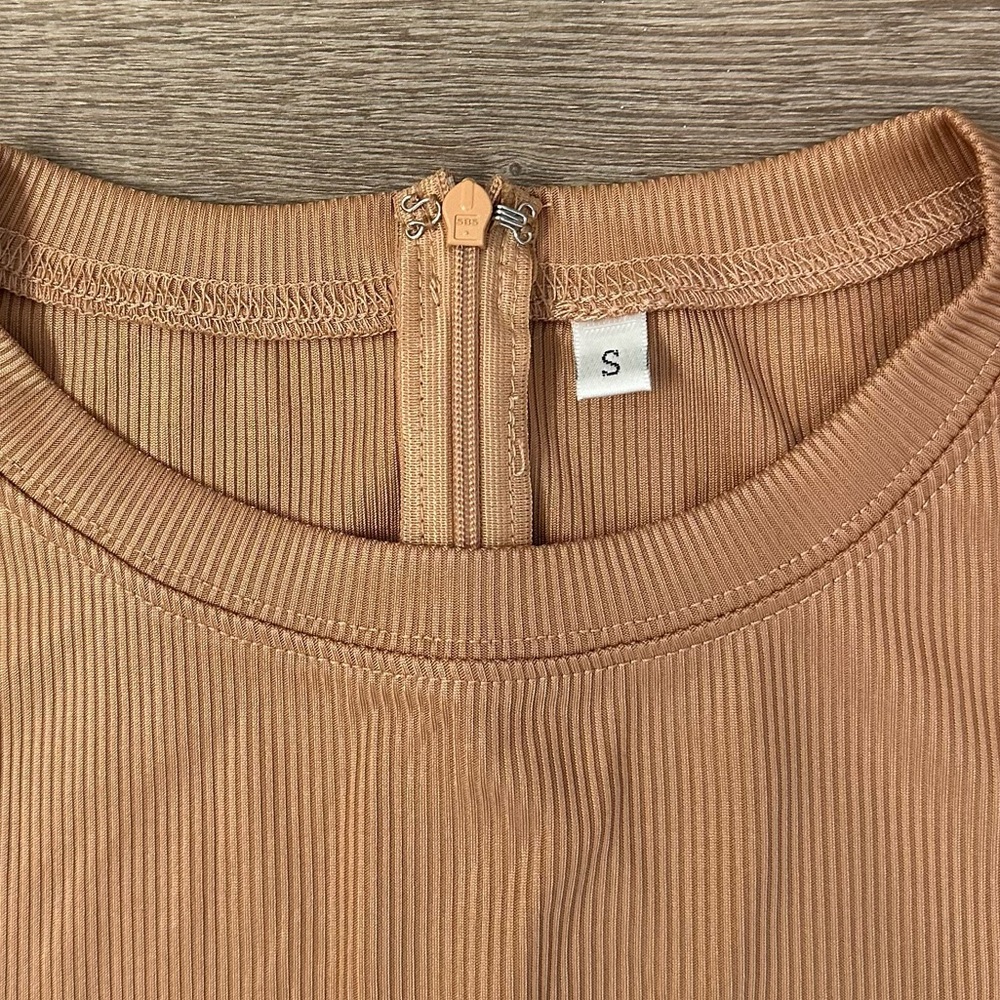 Elegant Tan Jumpsuit - Picture 8 of 12